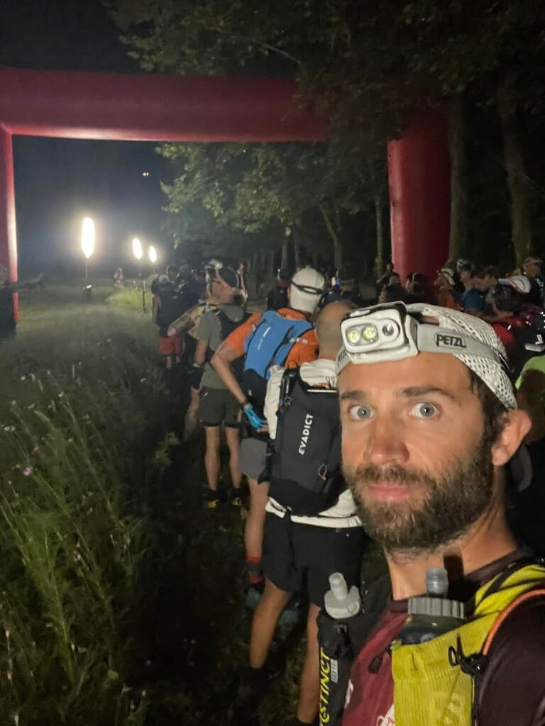 Matthieu Seguy au départ d’une course de trail